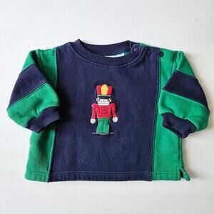 Vintage Baby Boy's Toy Soldier Sweatshirt, Size 6-9 Months Nutcracker Holiday
